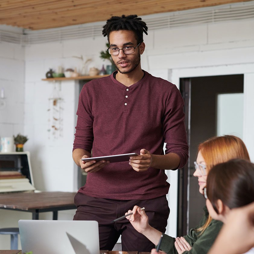 Man Giving Presentation Man Giving Presentation